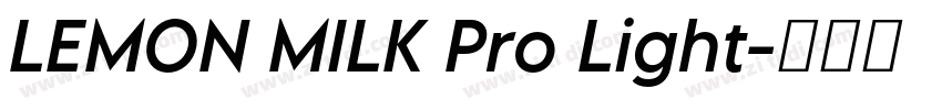LEMON MILK Pro Light字体转换